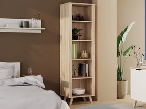 Otwarty regał w stylu skandynawskim Vankka 711, kolor dąb