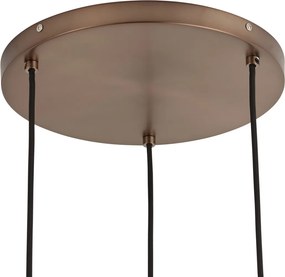 Designerska lampa wisząca ciemny brąz 3-punktowa - Ard