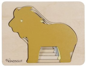 Dziecięce drewniane puzzle Kindsgut Lion