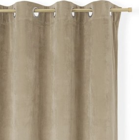 Zasłona gotowa welurowa na przelotkach 140x250 CIEMNY BEŻ Virella