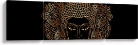 Obraz złotego Buddy (170x50 cm)