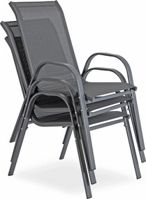 Zestaw mebli ogrodowych ze stołem 6 osób Nebraska, szary