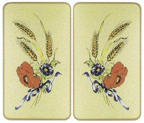 Szklane płyty ochronne na kuchenkę zestaw 2 szt. 52x30 cm Corn-Flowers – Maximex