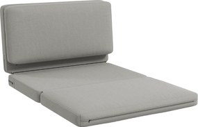 HOMCOM 2-w-1 składany fotel do relaksu, mata dla gości, podzielny, szerokość 120 cm, Jasnoszary