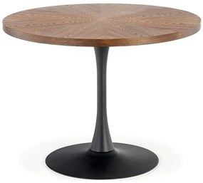 Stół jadalny CARMELO 75x100 cm czarny/brązowy