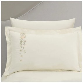 Kremowa pościel dwuosobowa z satyny bawełnianej z prześcieradłem/6-częściowa 240x220 cm Maison Bloom – Mila Home Luxury