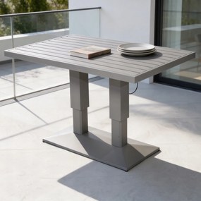 Zestaw mebli ogrodowych Bellagio NM2011-G-BR z sofami, fotelami i ławostołem, szary, poduszki beżowe