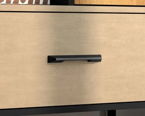 Regał niski COLIN 04 dąb złoty craft/czarny ML MEBLE