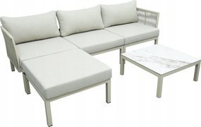 Modułowy zestaw mebli ogrodowych beżowy