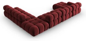 Czerwona aksamitna sofa 379 cm Bellis – Micadoni Home