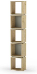Zielony regał w dekorze dębu 32x167 cm Lofty – Marckeric