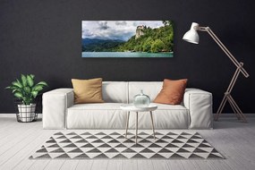 Obraz Canvas Zamek w Górach Las Krajobraz