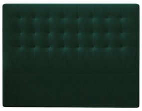 Butelkowozielony zagłówek z aksamitnym obiciem Windsor &amp; Co Sofas Athena, 200x120 cm