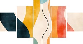 Obraz - Minimalistyczna kolorowa ilustracja II. (125x70 cm)