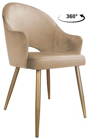 Krzesło obrotowe Velvet podstawa złota MG06