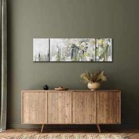 Obraz - Białe kwiaty, vintage (170x50 cm)