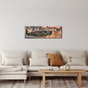 Obraz - Gravina w Apulii, Włochy (z zegarem) (90x30 cm)