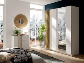 Komoda TECTONIC 80 cm do Salonu Sypialni z Szufladą Biały