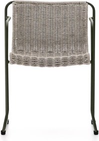 Szarozielone metalowe krzesło ogrodowe Maurina – Kave Home