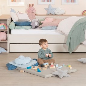 Beżowa mata do zabawy dla dzieci 78x100 cm Greyish gesteppt – Roba