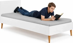 Skandynawskie białe łóżko dziecięce S7-P61