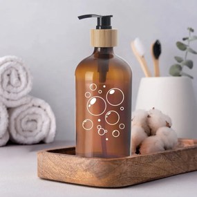 Orion Szklany dozator mydła, brązowy, 0,5 l