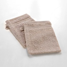 Jasnobrązowa bawełniana myjka 15x21 cm Tendresse – douceur d'intérieur