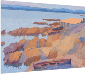 Obraz na szkle - Henri Edmond Cross, Calanque des Antibois, reprodukcje (70x50 cm)