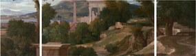 Obraz - Nicolas Poussin, Landscape with Saint John on Patmos, reprodukcje (170x50 cm)