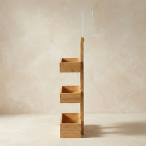 Bambusowy wieszak łazienkowy na drzwi RANT, 74 cm