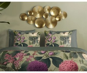 Pościel jednoosobowa z satyny bawełnianej w kolorze khaki 140x220 cm Onaz – Descanso