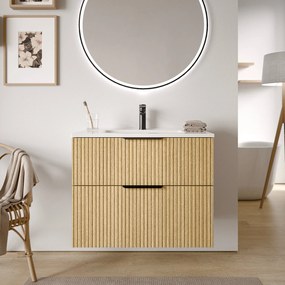 Badmöbel Set TIM 80 cm mit Keramikbecken