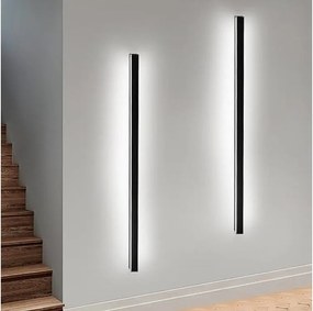 NETTLIFE Zestaw 2 lamp ściennych do wnętrz czarnych 100CM nowoczesne oświetlenie ścienne do przedpokoju 32W