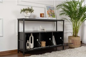 Czarna konsola z matowym wykończeniem 29,5x120 cm Solace – Kalune Design