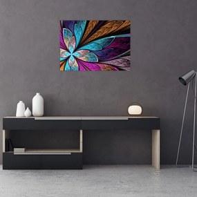 Obraz - Abstrakcja, kwiat (70x50 cm)