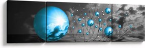 Obraz jasnoniebieskich kul (170x50 cm)