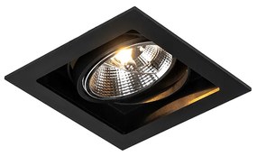 Nowoczesny reflektor wpuszczany czarny 18 cm regulowany - Artemis 111 Nowoczesny Oswietlenie wewnetrzne