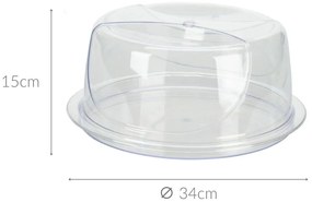 Patera z kloszem na ciasto, tworzywo sztuczne, Ø 34 cm