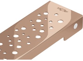 Mexen Flat M12 maskownica do odpływu liniowego 90 cm, różowe złoto - 1621090