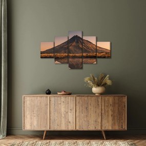 Obraz odbicia góry Taranaki, Nowa Zelandia (125x70 cm)