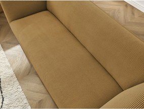 Musztardowa sztruksowa sofa 242 cm Giorgia – Bobochic Paris