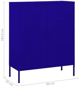 Granatowa szafka gospodarcza w stylu industrialnym H6-D23