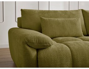 Zielona sofa z tkaniny szenilowej 264 cm Ivane – Bobochic Paris
