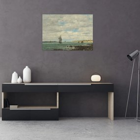 Obraz na szkle - Eugène Boudin, Coast of Brittany, reprodukcje (70x50 cm)