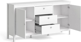 Komoda pokojowa z szafkami i szufladami Madrid 3+2 biały mat