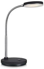 Czarna lampa stołowa LED Markslöjd Flex