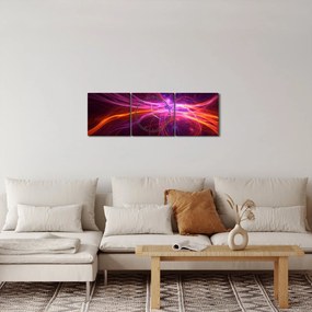 Obraz nowoczesnej abstrakcji (z zegarem) (90x30 cm)