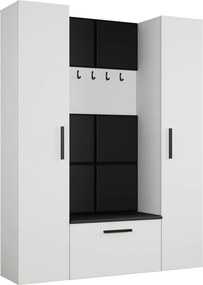 Masseno Garderoba MODULO 160,6/204/40 cm do Przedpokoju Nowoczesna Biała
