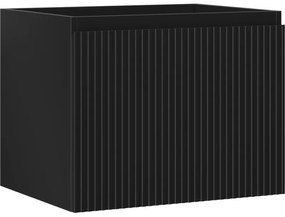 Mexen Rivel szafka łazienkowa podumywalkowa 60 cm, 1 szuflada, ryflowana , czarna mat - 91A20-06047-1-BF71