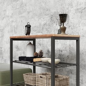 Czarna metalowy regał na buty Layk – Kalune Design